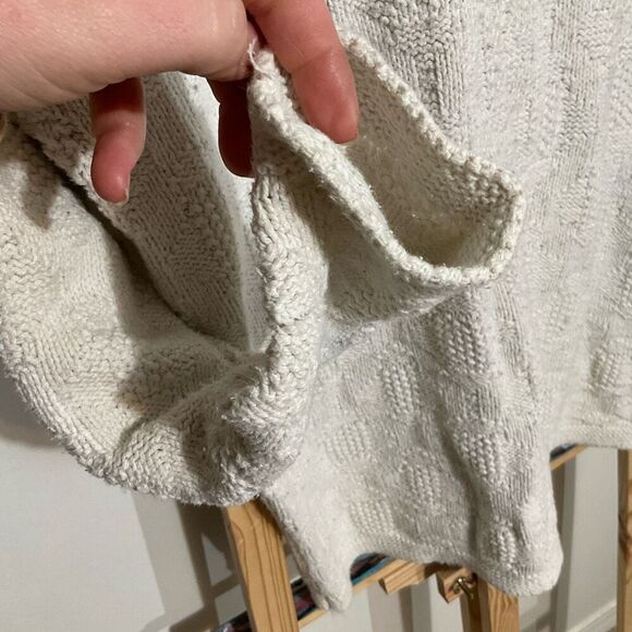 Cherokee knit sweater heavy made in the USA white/cream size small - Picture 3 of 8